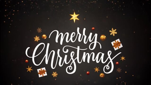 text lettering animation Christmas Background