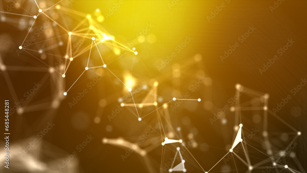 Poster abstract background dot and connect line for cyber technology futuristic and network connection conc