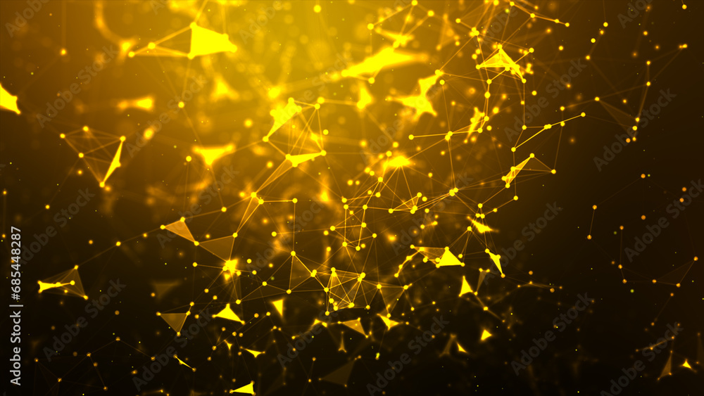 Poster abstract background dot and connect line for cyber technology futuristic and network connection conc
