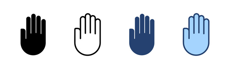 Hand icon vector. hand sign and symbol. palm