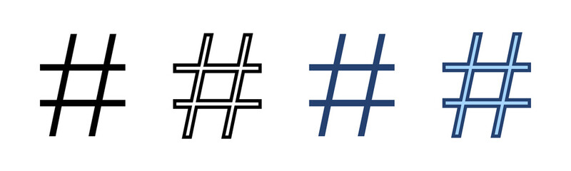 Obraz premium Hashtag icon vector. hashtag sign and symbol