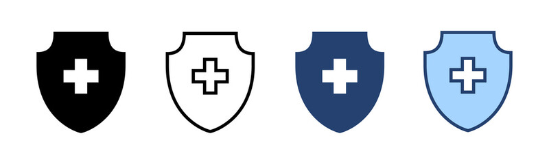 Health insurance icon vector. Insurance health document sign and symbol