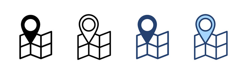 Maps and pin icon vector. location sign and symbol. geo locate, pointer icon.