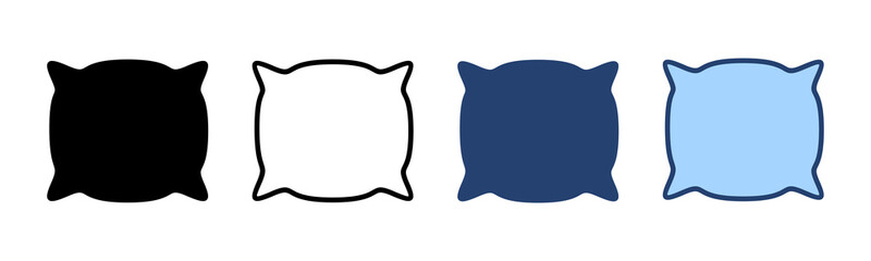 Pillow icon vector. Pillow sign and symbol. Comfortable fluffy pillow