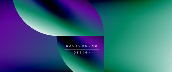 Bright color circle and round element minimal geometric abstract background for posters, covers, banners, brochures, websites