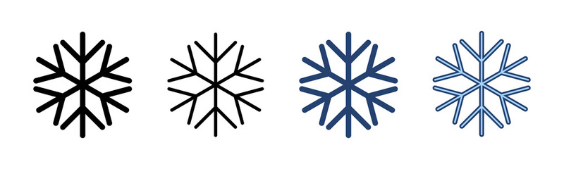 Snow icon vector. snowflake sign and symbol