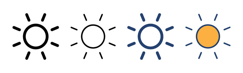 Sun icon vector. Brightness sign and symbol