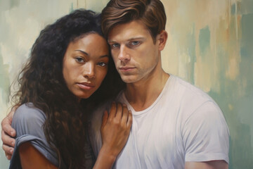 A Portrait of an Interracial Couple: Embracing Shared Identity, Celebrating Diversity, and Navigating Life's Journey Together