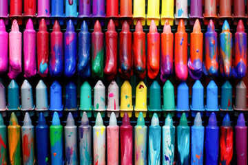 A painter colourful canvas