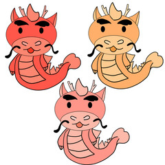 Dargron set of funny cartoon animal