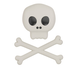 Skull Crosbone 3d Icon Illustration