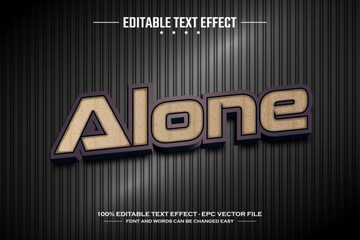 Alone 3D editable text effect template