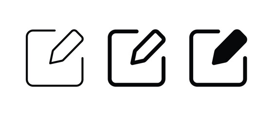 Edit icon set, Pencil icon vector for web and mobile apps
