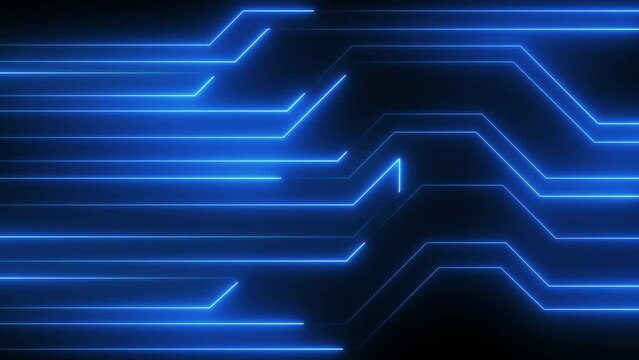 abstract neon blue lines technology background