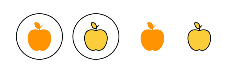 Apple icon set for web and mobile app. Apple sign and symbols for web design.