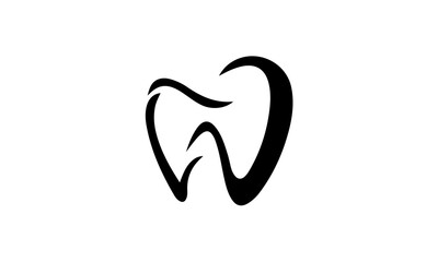 tooth icon on white background - obrazy, fototapety, plakaty