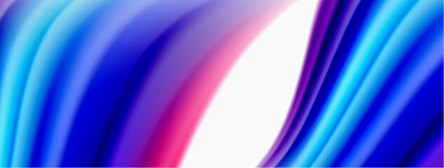 Rainbow color silk blurred wavy line background on white, luxuriously vibrant visually captivating backdrop. Stunning blend of colors reminiscent of rainbow, silky and gracefully blurred wavy pattern
