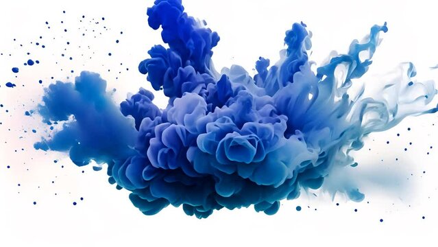 purple and blue powder explosions