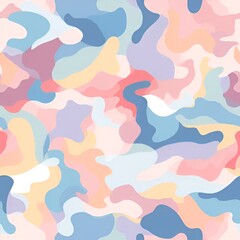 Fototapeta na wymiar pastel color camouflage pattern | generative AI