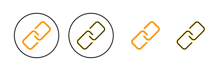 Link icon set for web and mobile app. Hyperlink chain sign and symbol