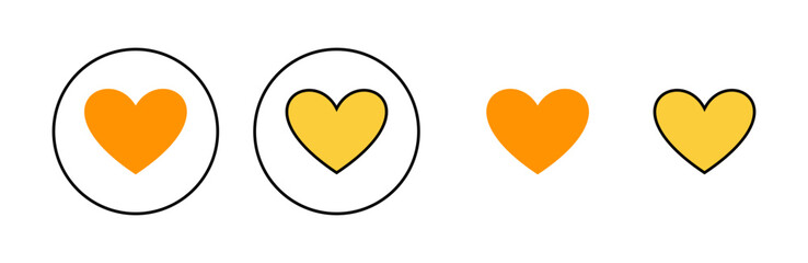 Love icon set for web and mobile app. Heart sign and symbol. Like icon vector.