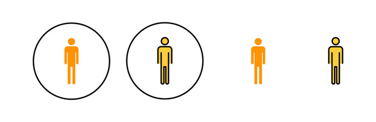Man icon set  for web and mobile app. male sign and symbol. human symbol