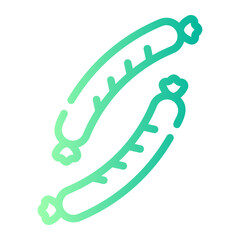 sausage Line Gradient Icon