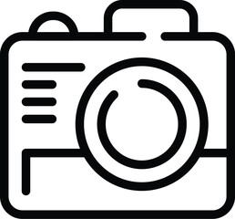 Photo camera machine icon outline vector. Photographic studio device. Modern shooting gadget