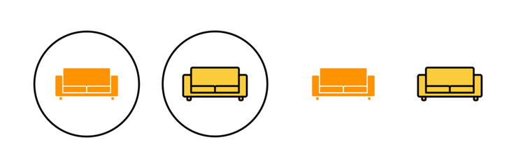 Sofa icon set  for web and mobile app. sofa sign and symbol. furniture icon