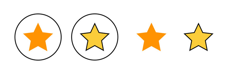 Star Icon set for web and mobile app. rating sign and symbol. favourite star icon