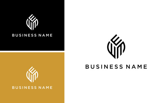 Simple initial WME or WME logo design with geometric  concept