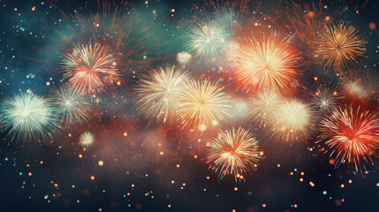 Fototapeta premium New Year's celebration fireworks 
