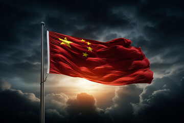 Flag of China. Generative AI