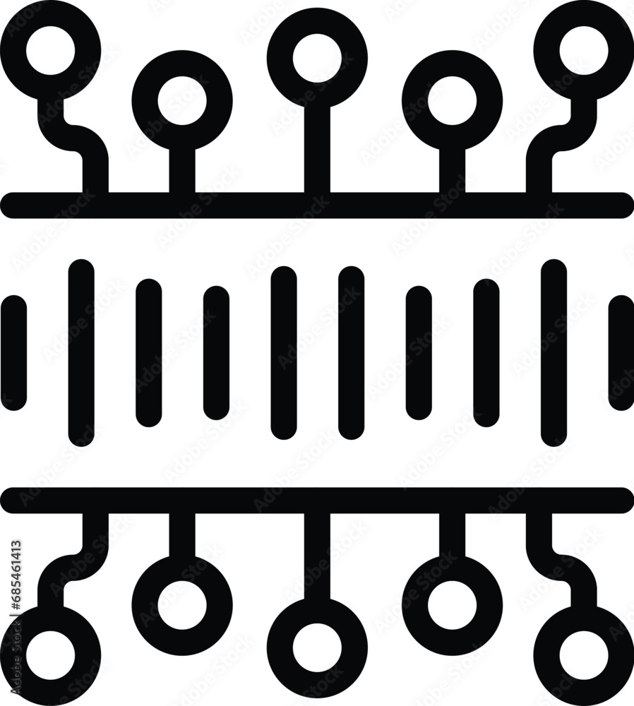 Poster ai powered system icon outline vector. artificial intelligence automation equipment. smart virtual a