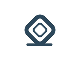 blue icon with a symbol of success
