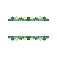 Saint Patrick Leaves Frame Background