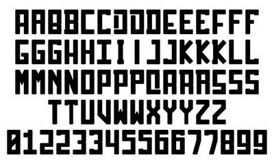 Editable typeface concept in condense style.