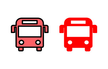 Bus icon set illustration. bus sign and symbol. transport symbol