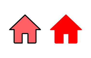 Fototapeta premium Home icon set illustration. House sign and symbol