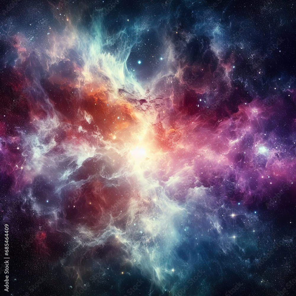 Canvas Prints gorgeous space and twinkling stars background image with nebula gas cloud