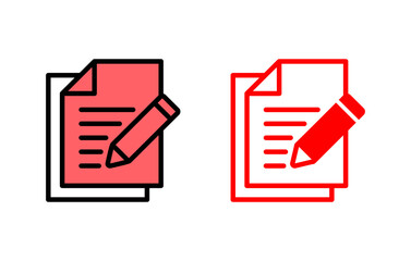 Note icon set illustration. notepad sign and symbol