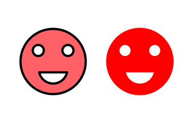 smile icon set illustration. smile emoticon icon. feedback sign and symbol