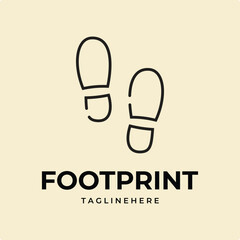 foot print Minimalist logo vector illustration template graphic design