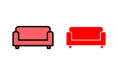 Sofa icon set illustration. sofa sign and symbol. furniture icon
