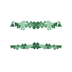 Fototapeta premium Saint Patrick Leaves Frame Background