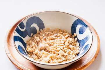 レンチしてふやかしたロールドオーツ