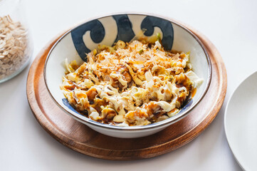 レンジ料理　オートミールお好み焼き
