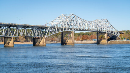 O'Neal Bridge over the Tennessee River in Florence, Alabama - fall scenery