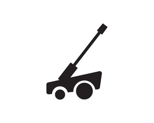 Fototapeta premium Artillery bomb icon vector symbol design illustration