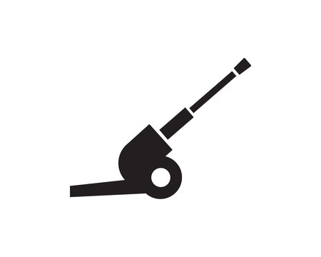Artillery bomb icon vector symbol design illustration